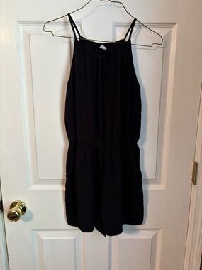 Old Navy Black Elastic-Waist Romper